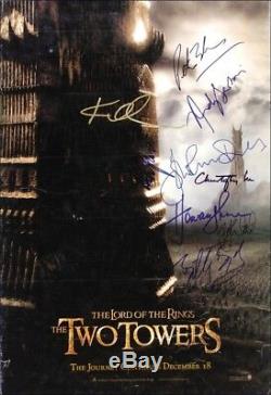Lord Of The Rings Poster PETER JACKSON Christopher Lee ELIJAH WOOD Signed x10
