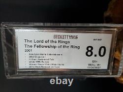 Lord Of The Rings The Fellowship Of The Ring (VHS 2001) Beckett Graded (8.0-B+)