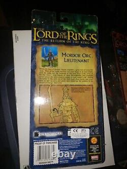 Lord Of The Rings Toy Biz Mordor Orc Lieutenant Rotk Blue Card Nip