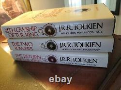 Lord Of The Rings Trilogy Houghton Mifflin Tolkien Hardcover 1986 2nd Edition VG