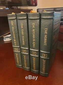 Lord Of The Rings Trilogy Set by JRR Tolkien and The Hobbit Easton Press +BONUS