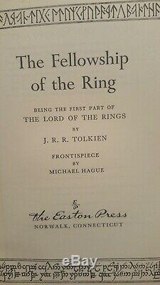 Lord Of The Rings Trilogy Set by JRR Tolkien and The Hobbit Easton Press Leather