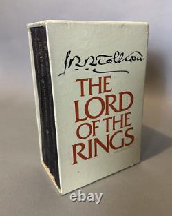 Lord of The Rings 1965 Houghton 2nd Edition Box Set of 3 HC Books w Maps Tolkien
