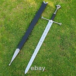 Lord of The Rings ANDURIL Steel Replica Sword LOTR with Wall Plaque and Scabbard