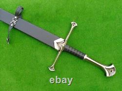 Lord of The Rings ANDURIL Steel Replica Sword LOTR with Wall Plaque and Scabbard