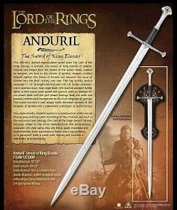 Lord of The Rings Anduril Sword Of King Elessar United Cutlery UC1380