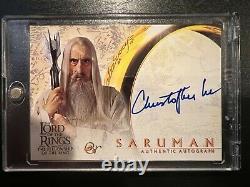 Lord of The Rings Fellowship LOTR Christopher Lee Saruman Autograph Auto Card