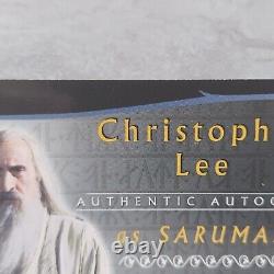 Lord of The Rings Two Towers LOTR Christopher Lee Saruman Signed Autograph Card