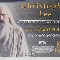 Lord of The Rings Two Towers LOTR Christopher Lee Saruman Signed Autograph Card
