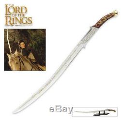 Lord of the Rings Arwen Evenstar Hadhafang 38 Sword with Stand UC COA Collectible