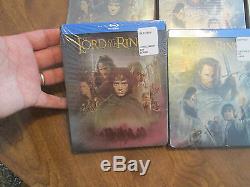 Lord of the Rings FELLOWSHIP RING, TWO TOWERS, RETURN KING BLU-RAY STEELBOOK SET