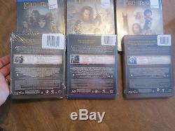 Lord of the Rings FELLOWSHIP RING, TWO TOWERS, RETURN KING BLU-RAY STEELBOOK SET
