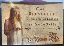 Lord of the Rings Fellowship of the Rings Auto card Cate Blanchett Galadriel