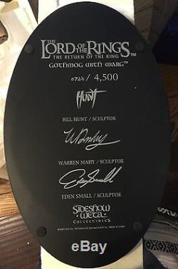 Lord of the Rings Gothmog on Warg Sideshow Weta #723/4500