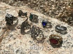 Lord of the Rings Hobbit Ring Lot of 8 different Rings Combo Gift Set LOTR