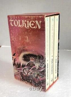 Lord of the Rings JRR TOLKIEN 1965 Ballantine Red Box Set 3 Book 23rd Print 1969