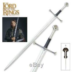 Lord of the Rings King Elessar Anduril 52 Sword with Plaque United Cutlery COA
