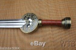 Lord of the Rings King Theoden Herugrim Sword and Wooden Plaque Sharp