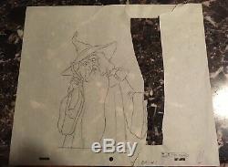 Lord of the Rings Original Ralph Bakshi Gandalf Animation Cel with Drawing