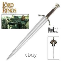 Lord of the Rings Sword of Boromir with Plaque United Cutlery COA Collectible