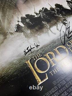 Lord of the Rings The Fellowship of the Ring Cast Signed Movie Poster COA 27x40