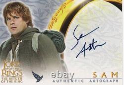 Lord of the Rings The Return of the King Sean Astin-Sam black autograph card