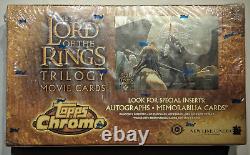 Lord of the Rings Topps Chrome Trilogy Hobby Box New Factory Sealed Autographs