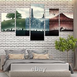 Lord of the Rings Trilogy Inspired Poster Wall Art Home Wall Decorations for Bed