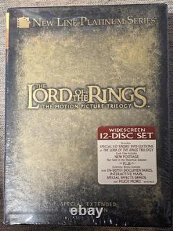 Lord of the Rings Trilogy New Sealed Extended Edition 12 DVD Complete Set