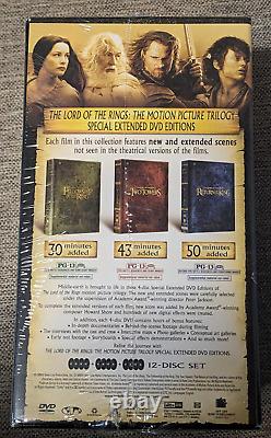 Lord of the Rings Trilogy New Sealed Extended Edition 12 DVD Complete Set