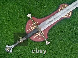 Lord of the rings ANDURIL LOTR Replica Steel Sword with Wall Plaque and Scabbard