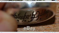 Lord of the rings the one ring weddingband wedding band solid white gold 18K