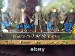 Lord of the rings there and back again Toybiz figures SIGNED BY ALL 4 HOBBITS