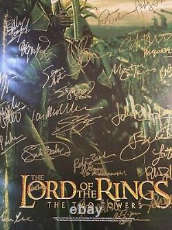 Lord of the rings twin towers signed movie poster