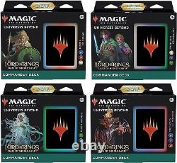 MTG LOTR Lord of the Rings Tales of Middle-earth Set of 4 Commander Decks SEALED
