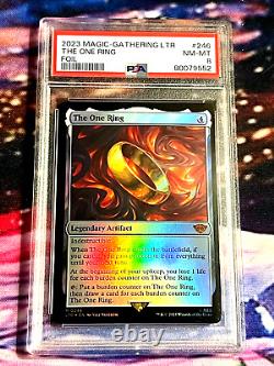 Magic The Gathering MTG Lord Of The Rings The One Ring Foil Mythic PSA 8