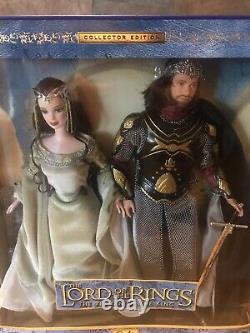 NEW 2003 Barbie Ken Dolls Lord of the Rings Return of the King Arwen & Aragorn