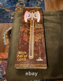 NEW RARE Lord of the Rings Battle Axe of Gimli United Cutlery UC1397