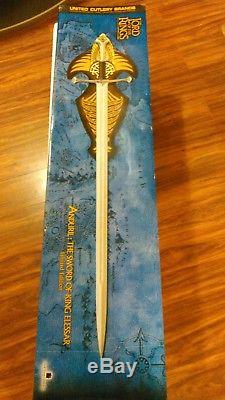 NIB Lord Of The Rings United Cutlery Anduril Limited Edition UC1380ASLB