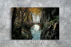 New Rivendell Painting Print Lord of The Rings LOTR Framed Canvas Wall Art Print