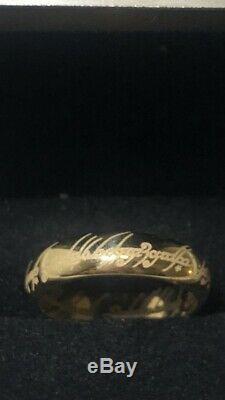 Noble Collection 10K Yellow Gold Lord of the Rings. THE ONE RING. Size 10