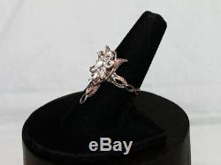 Noble Collection 925 Sterling Silver Lord of the Rings Arwen Evenstar Ring sz 7