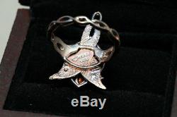 Noble Collection 925 Sterling Silver Lord of the Rings Arwen Evenstar Ring sz 7