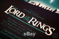 Olly Moss Lord of the Rings Mondo Screen Print 2012