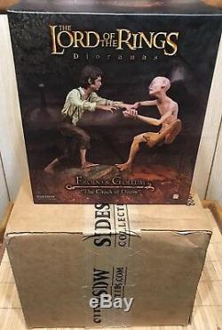 RARE! Sideshow LOTR Lord Of The Rings-Crack Of Doom Frodo+Gollum Statue 746/1500