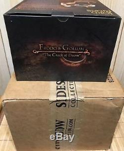 RARE! Sideshow LOTR Lord Of The Rings-Crack Of Doom Frodo+Gollum Statue 746/1500