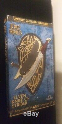Rare United Cutlery Uc1371 Lord Of The Rings Elven Knife Of Strider