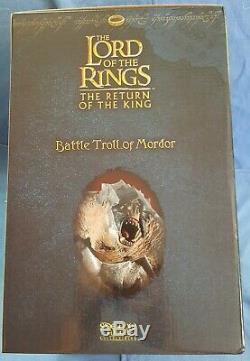 Sideshow WETA Lord of the Rings BATTLE TROLL OF MORDOR Statue NEW! MINT IN BOX