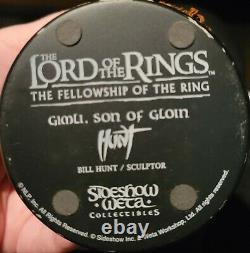 Sideshow Weta Lord of the Rings Gimli Bust with signed placard by John Rhys-Davies
