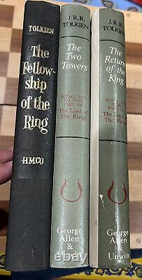THE LORD OF THE RINGS 3 VOLS 1967 HOUGHTON second Edition J. R. R. TOLKIEN 1st P